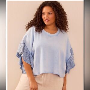 Arula Destiny Cropped Batwing Sweater NWT 0X